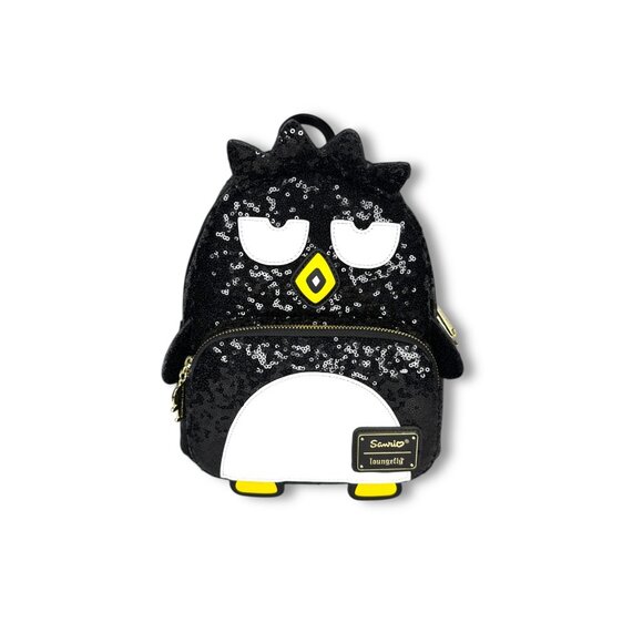 Loungefly Handbags - Loungefly X Sanrio Badtz-Maru Black Sequin Mini Backpack New Faux Leather